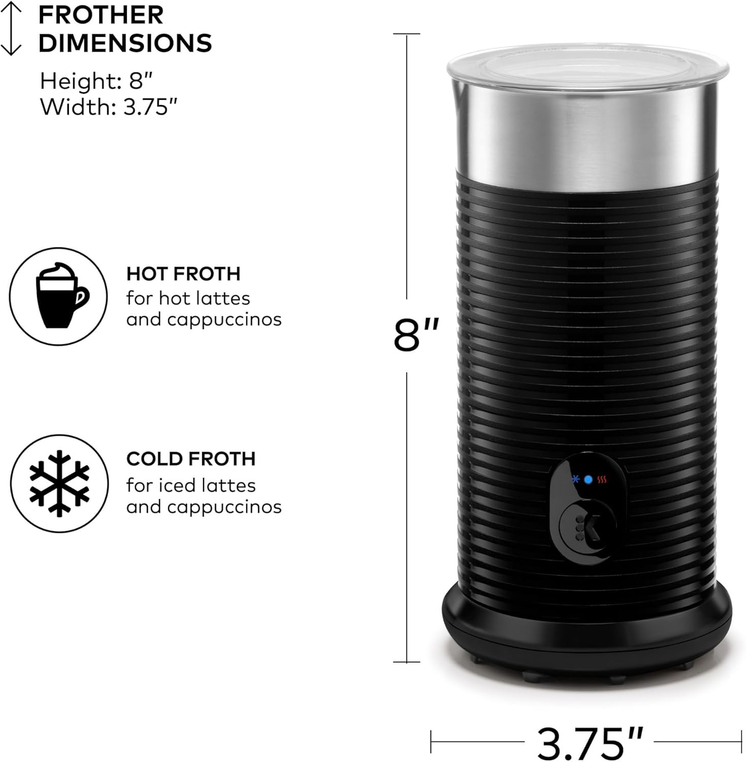 Keurig K - Café Barista Bar Single Serve Coffee Maker and Frother (Black) - Kidsy