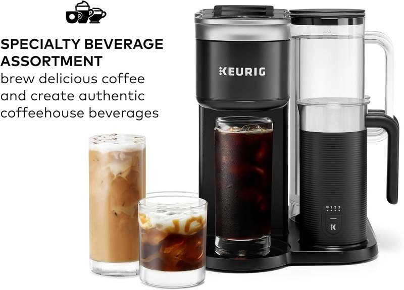 Keurig K - Cafe SMART Single Serve K - Cup Pod Coffee Maker (Black) - Kidsy