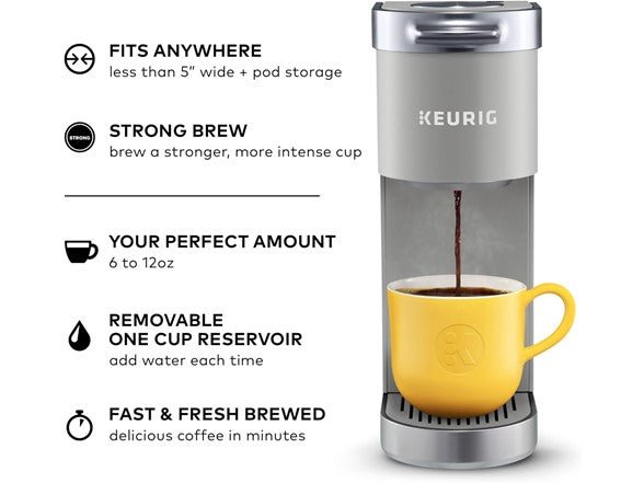 Keurig K - Mini Plus Single - Serve Coffee Maker (Studio Gray) - Kidsy