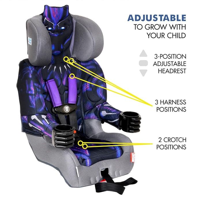KidsEmbrace 2-in-1 Car Seat | Forward-Facing Harness 26.5–65 lbs (Marvel Black Panther) - Kidsy