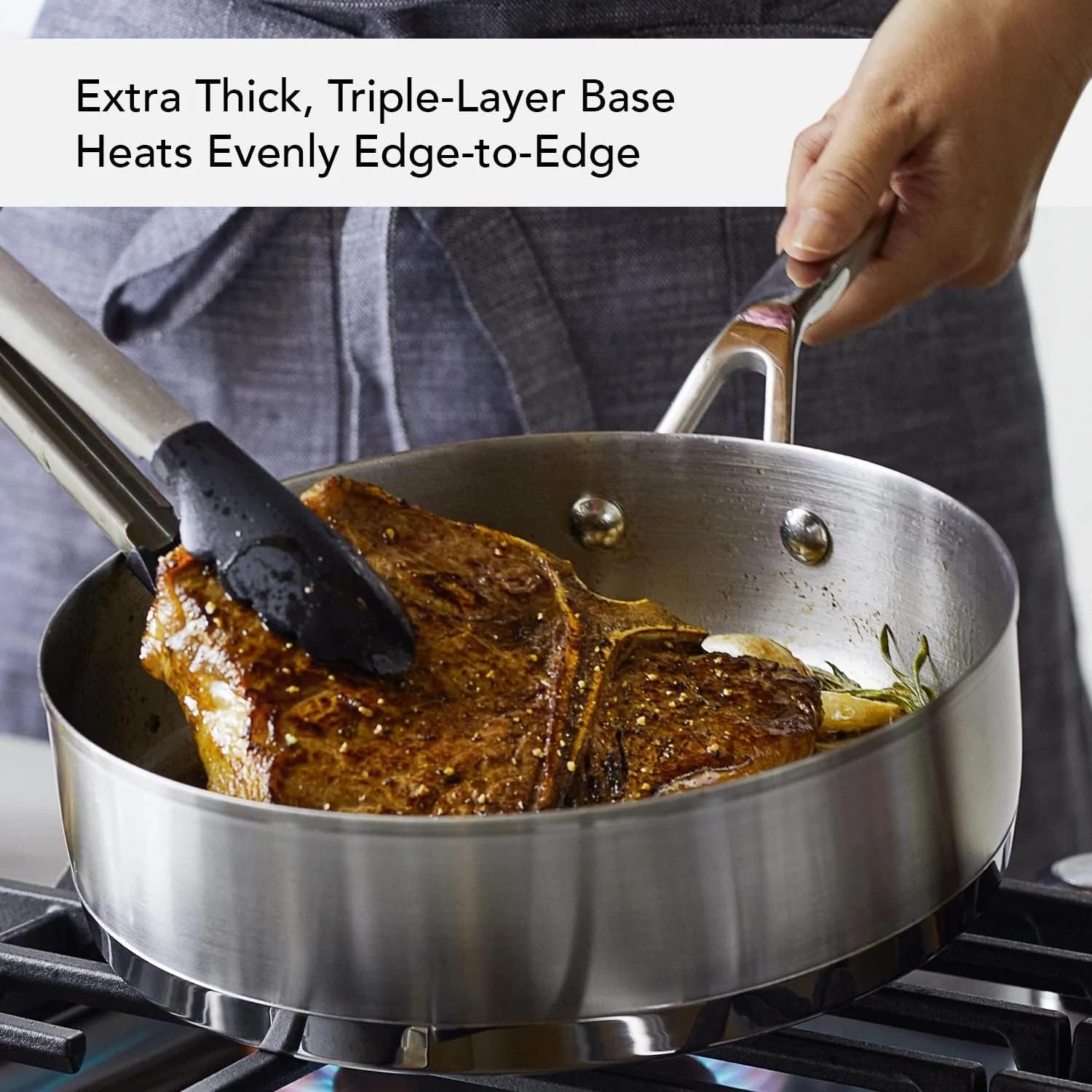 KitchenAid 11 - Piece Stainless Steel Cookware Set with 3 - Ply Base - Kidsy