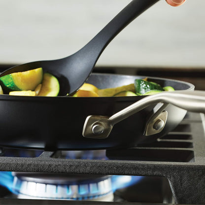 KitchenAid Hard Anodized Induction Nonstick Fry Pan Skillet with Lid 10 Inch (Matte Black) - Kidsy