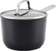 KitchenAid Hard Anodized Induction Nonstick Sauce Pan/Saucepan with Lid, 3 Quart (Matte Black) - Kidsy