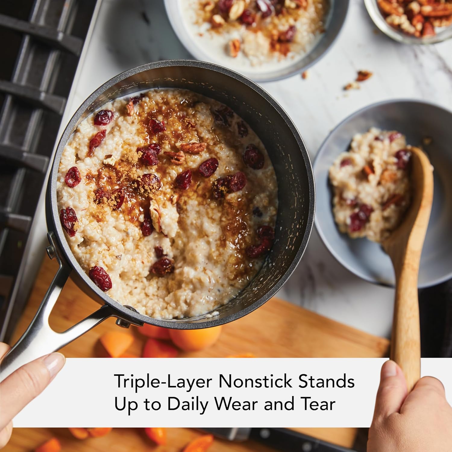 KitchenAid Hard Anodized Induction Nonstick Sauce Pan/Saucepan with Lid, 3 Quart (Matte Black) - Kidsy