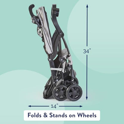 Kolcraft Cloud Plus Lightweight Stroller (Slate Grey) - Kidsy