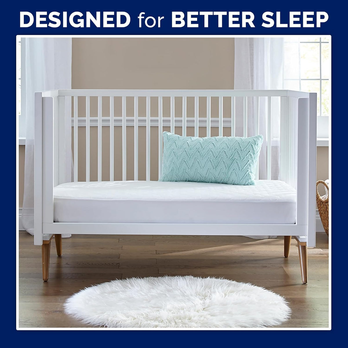 Kolcraft Fresh Start Polylite Mattress 5 - Inch (White) - Kidsy