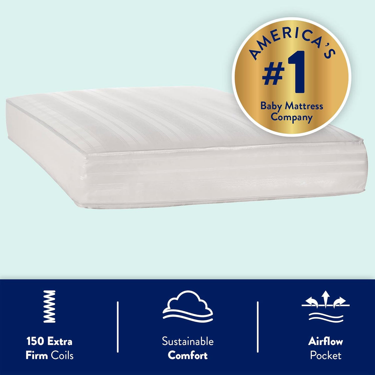 Kolcraft Pure Sleep Therapeutic Crib & Toddler Mattress (52 x 28 Inches) - Kidsy