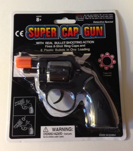 Kole Toy Revolver Cap Gun (Black)