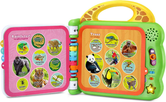 LeapFrog 100 Animals Interactive Learning Book (Green) - Kidsy