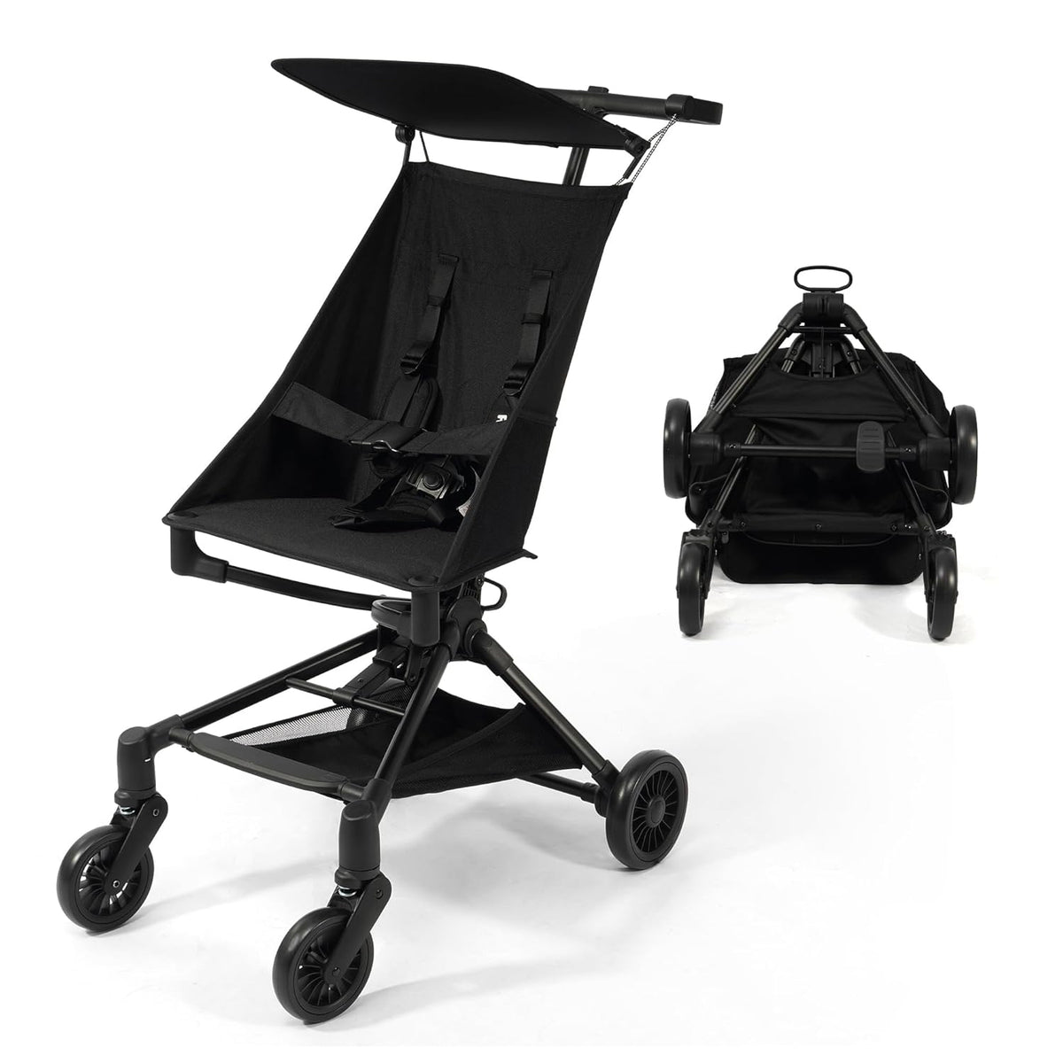 Lightweight Travel Stroller for Airplane,10.5 lbs Compact Foldable Baby Stroller (Midnight) - Kidsy