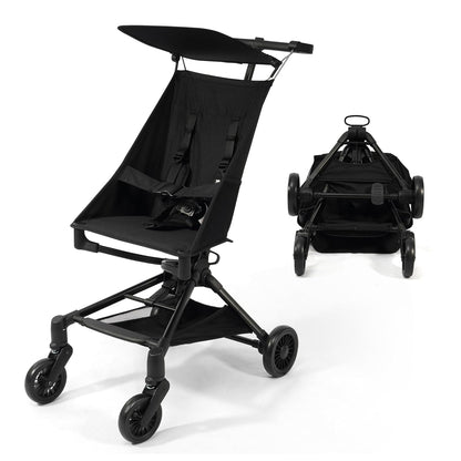 Lightweight Travel Stroller for Airplane,10.5 lbs Compact Foldable Baby Stroller (Midnight) - Kidsy