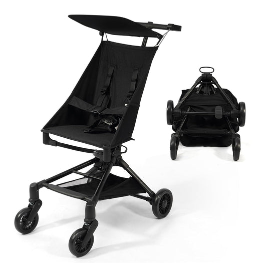 Lightweight Travel Stroller for Airplane,10.5 lbs Compact Foldable Baby Stroller (Midnight) - Kidsy