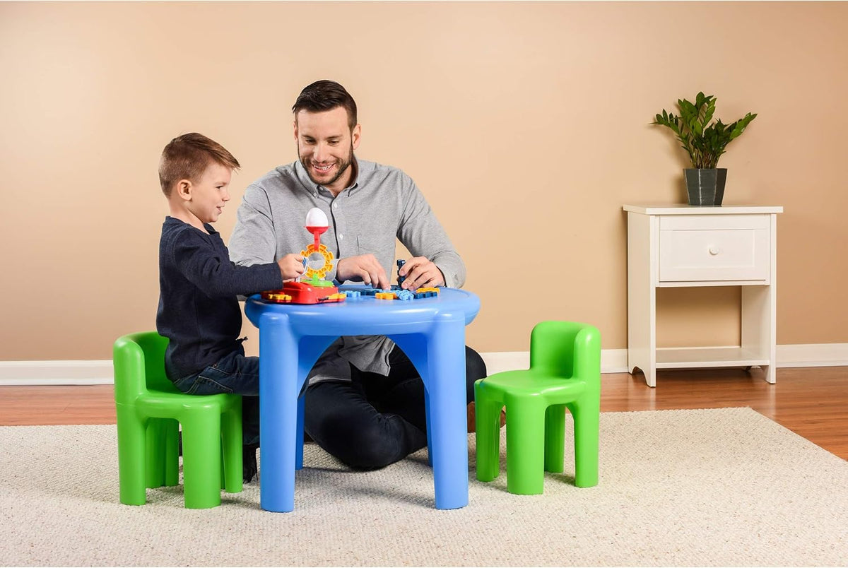 Little Tikes Bright 'n Bold Table & Chairs 24 x 24 x 18 (Green/Blue) - Kidsy