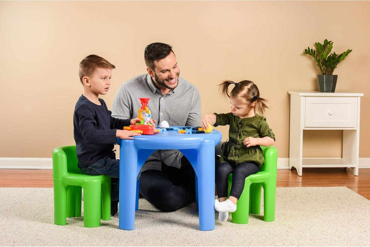 Little Tikes Bright 'n Bold Table & Chairs 24 x 24 x 18 (Green/Blue) - Kidsy