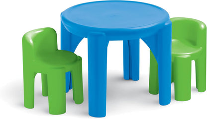 Little Tikes Bright 'n Bold Table & Chairs 24 x 24 x 18 (Green/Blue) - Kidsy