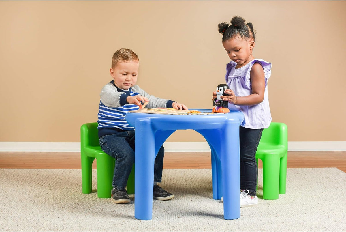 Little Tikes Bright 'n Bold Table & Chairs 24 x 24 x 18 (Green/Blue) - Kidsy
