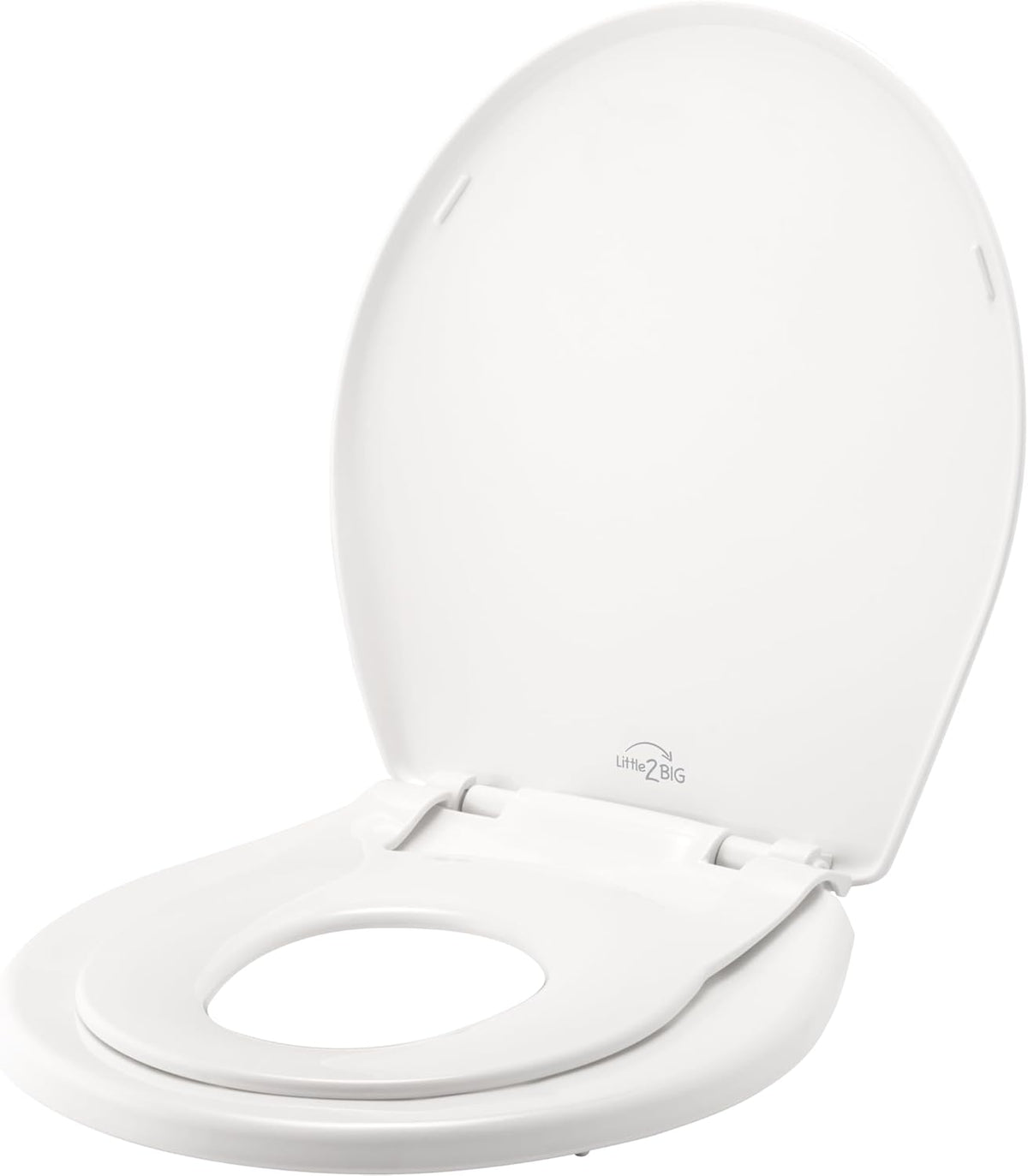 Little2Big Toilet Seat with Built - In Potty Seat Round (White) - Kidsy