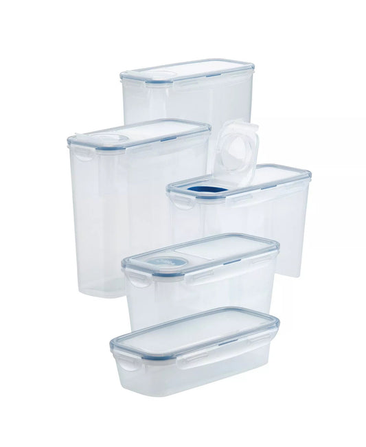 LOCK & LOCK Easy Essentials Pantry Storage Set Food Containers 10 Piece (Clear) - Kidsy