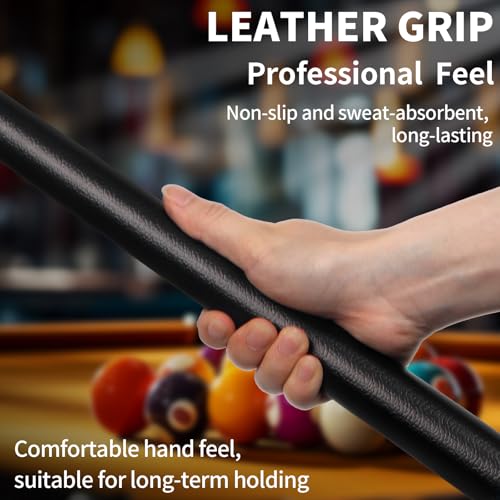 LOTKEY Pool Stick, Pool Cue 58'' 21 oz Cue Sticks with Extra 2 Pool Chalks (4 Pieces) - Kidsy