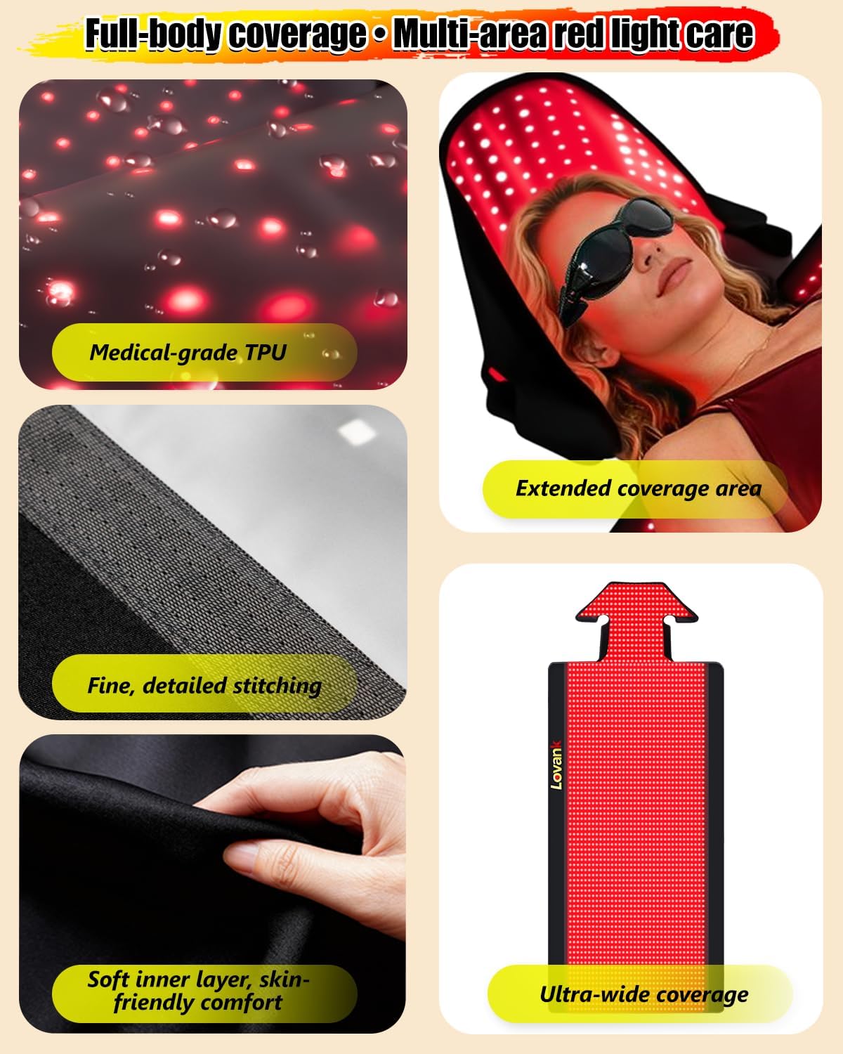 Lovank Red Light Therapy Panel for Minor Muscle Soreness and Joint Stiffness Relief - Kidsy