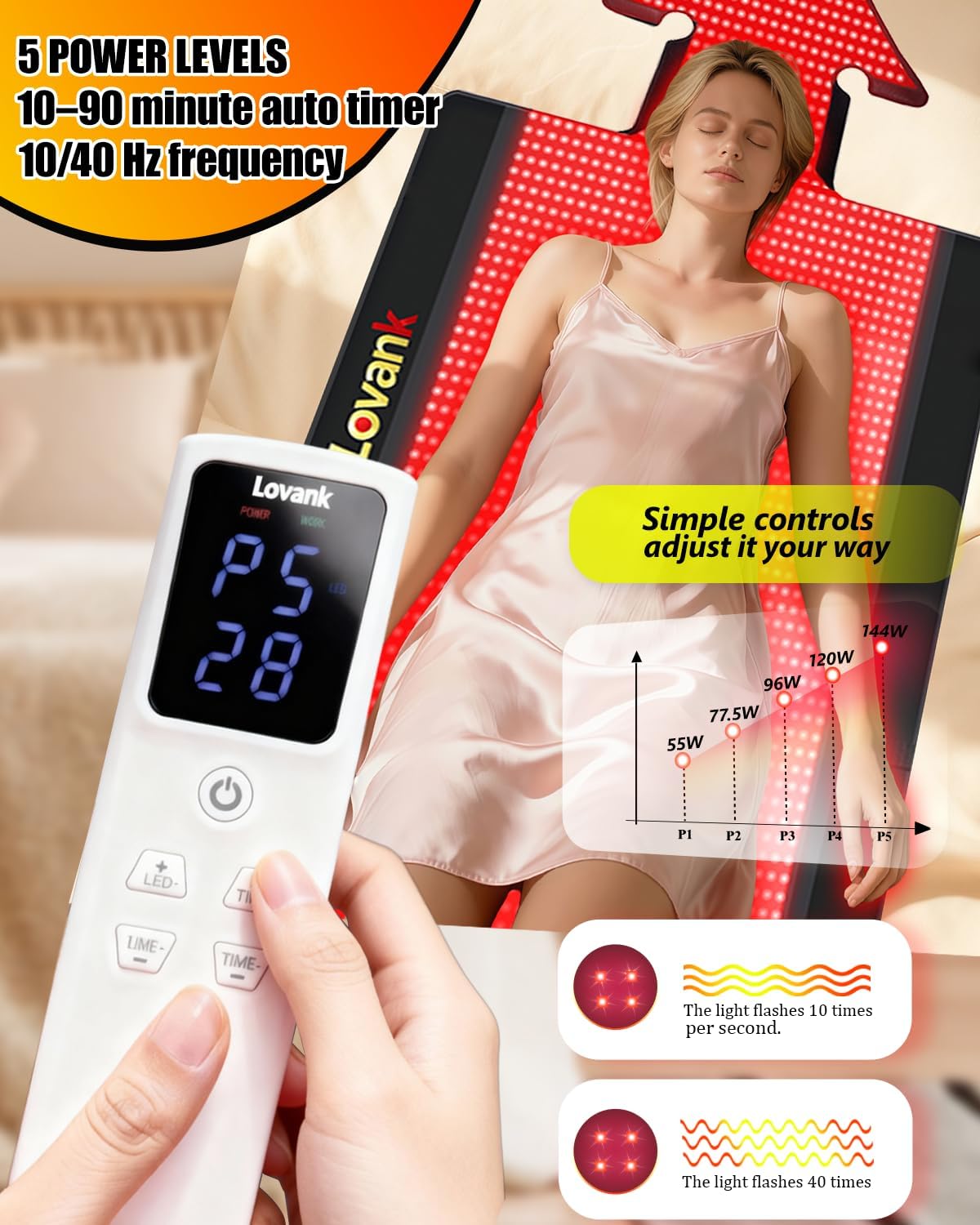 Lovank Red Light Therapy Panel for Minor Muscle Soreness and Joint Stiffness Relief - Kidsy