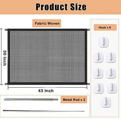 LWFCOEE Mesh Gate - Portable Safety Fence (Black) - Kidsy