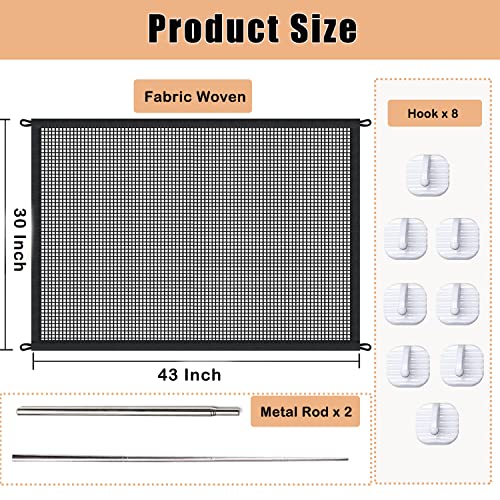 LWFCOEE Mesh Gate - Portable Safety Fence (Black) - Kidsy