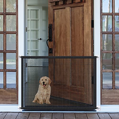 LWFCOEE Mesh Gate - Portable Safety Fence (Black) - Kidsy