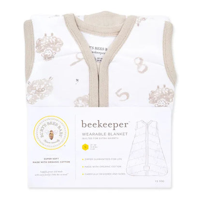 New Burt's Bees Baby Warmer Wearable Blanket Sleepsack - Counting Sheep - S