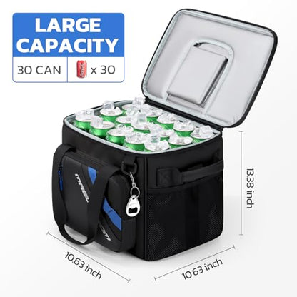 Maelstrom Cooler Bag 30 Cans Beach Cooler Leakproof Large (Black) - Kidsy