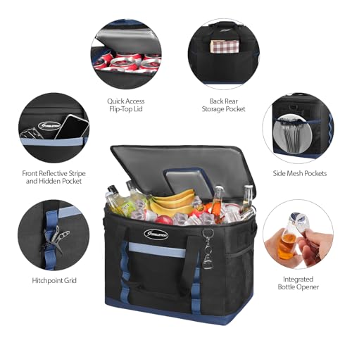 Maelstrom ICY Hollow Cooler Bag Collapsible Soft Sided 75 Can (Black) - Kidsy