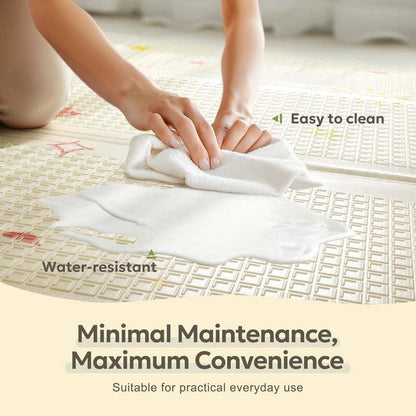 Mallify Extra Large Foldable Play Mat (Rainbow, Cloud & Moon | 71"x59") - Kidsy