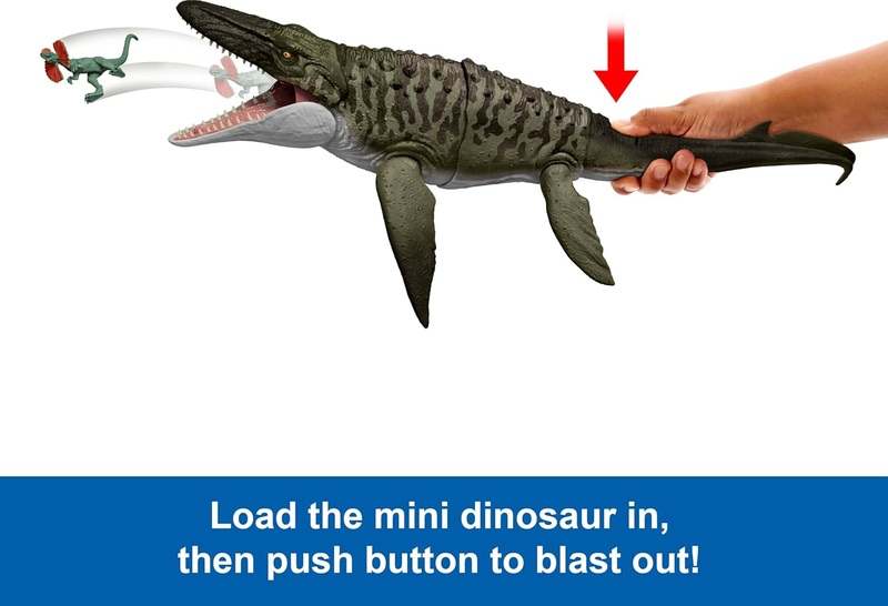 Mattel Jurassic World Bite N Blast Mosasaurus Figure - Kidsy