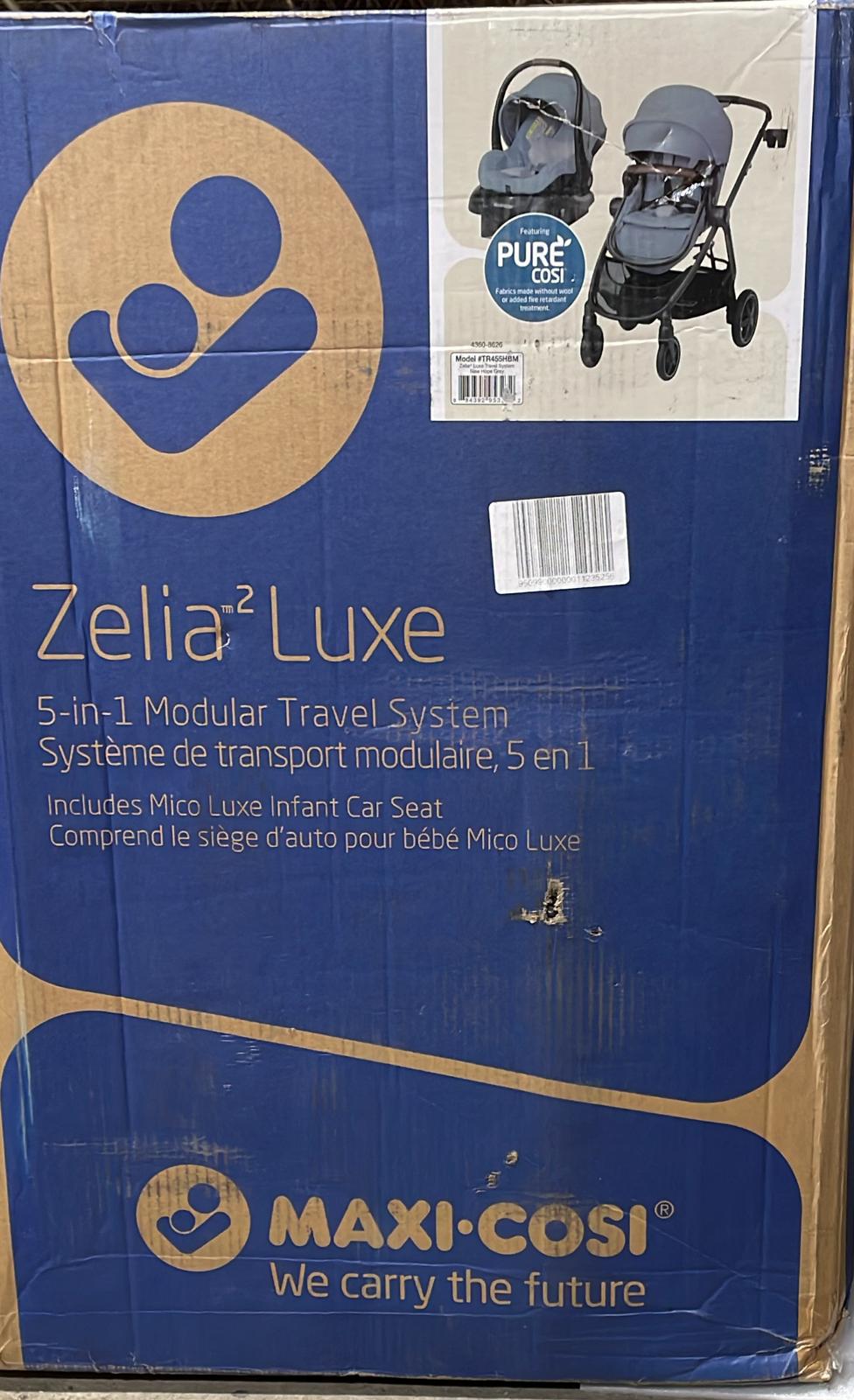 New Maxi-Cosi Zelia™ Luxe 5-in-1 Modular Travel System (New Hope Grey)