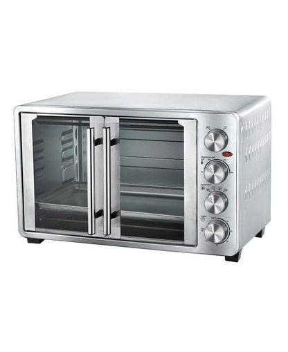 MegaChef Electric French Door Convection Oven, 45 Quart (Silver) - Kidsy