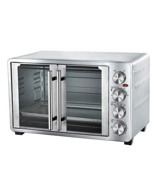 MegaChef Electric French Door Convection Oven, 45 Quart (Silver) - Kidsy
