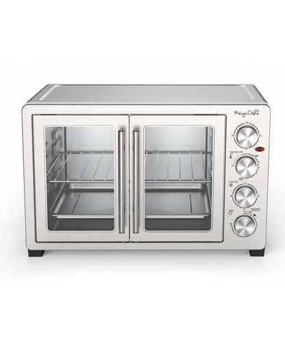 MegaChef Electric French Door Convection Oven, 45 Quart (Silver) - Kidsy