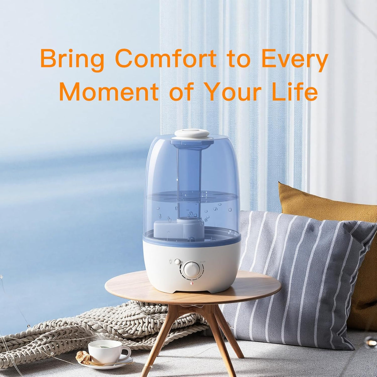 MEGAWISE Cool Mist Humidifier for Kid bedroom with 3.2L Large Capacity (White) - Kidsy