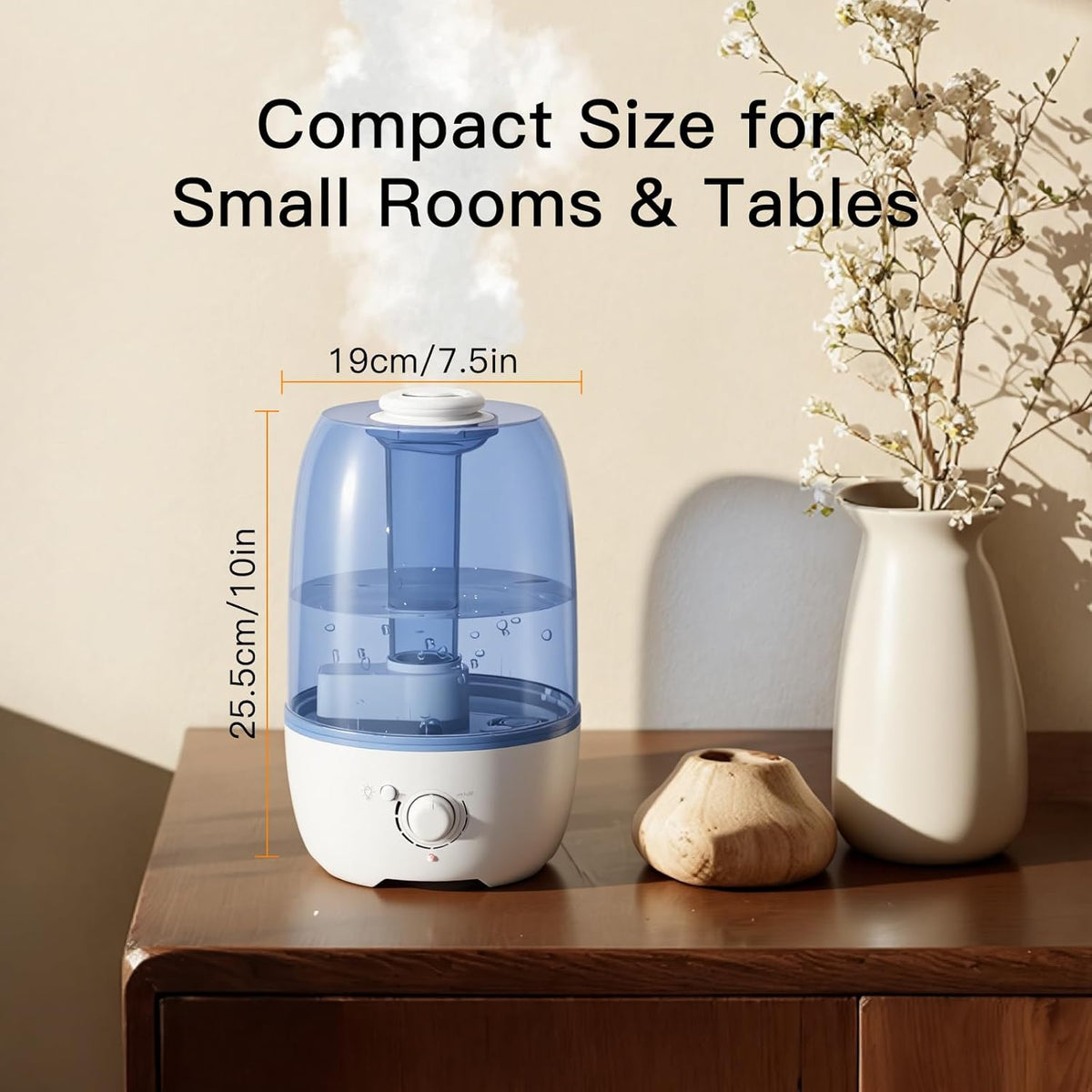 MEGAWISE Cool Mist Humidifier for Kid bedroom with 3.2L Large Capacity (White) - Kidsy