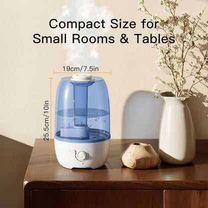 MEGAWISE Cool Mist Humidifier for Kid bedroom with 3.2L Large Capacity (White) - Kidsy