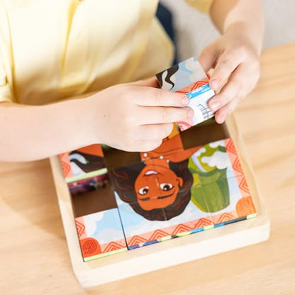 Melissa & Doug Disney Princess Wooden Cube Puzzle Blocks - Kidsy