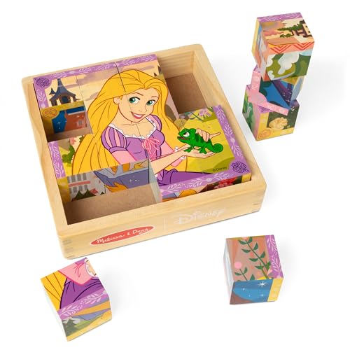 Melissa & Doug Disney Princess Wooden Cube Puzzle Blocks - Kidsy