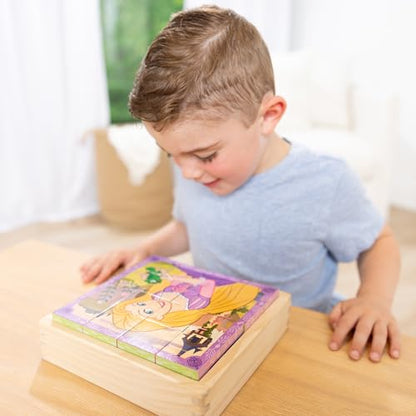 Melissa & Doug Disney Princess Wooden Cube Puzzle Blocks - Kidsy