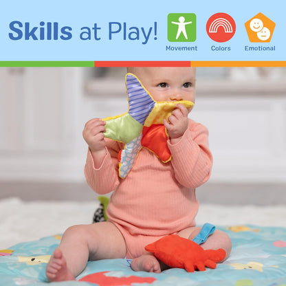 Melissa & Doug Ocean Wooden Baby Play Gym, Easy-Fold Baby Activity Center - Kidsy