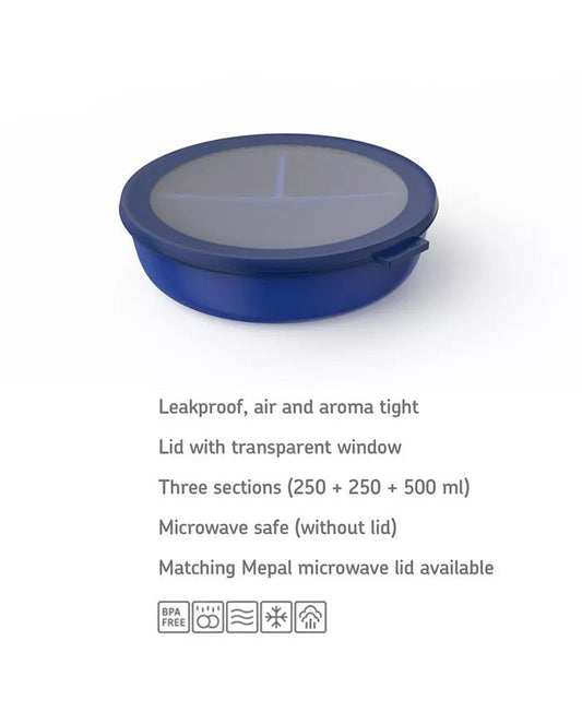 Mepal Cirqula 1Pc. Bento Bowl (Blue) - Kidsy