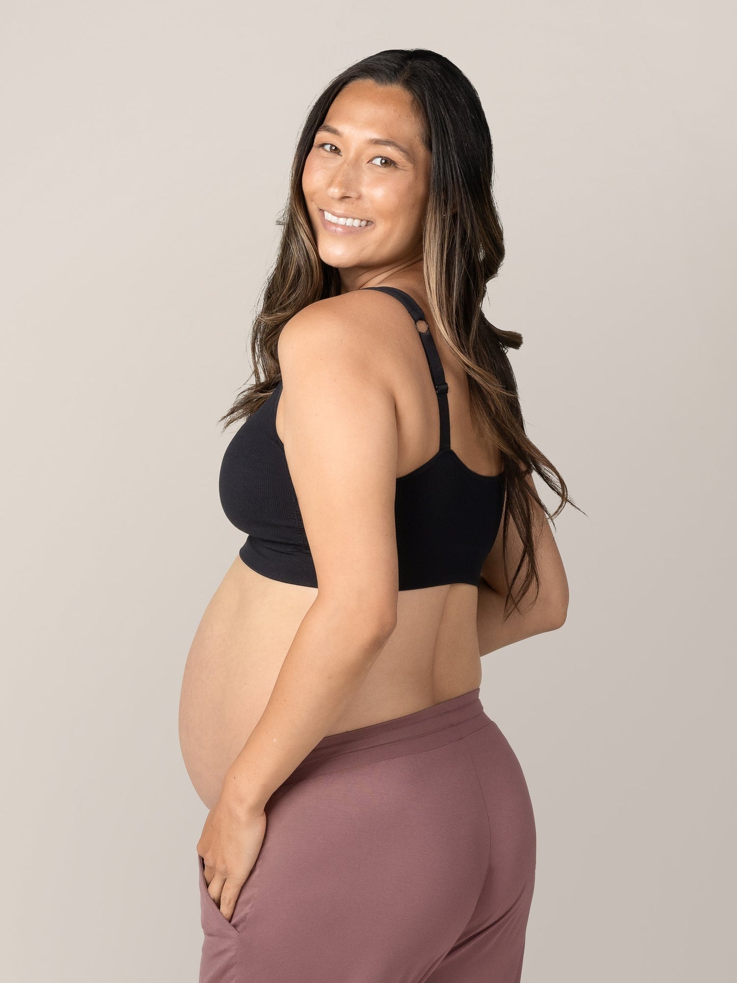 Mia Maternity & Nursing Lounge Bra | Black - Kidsy