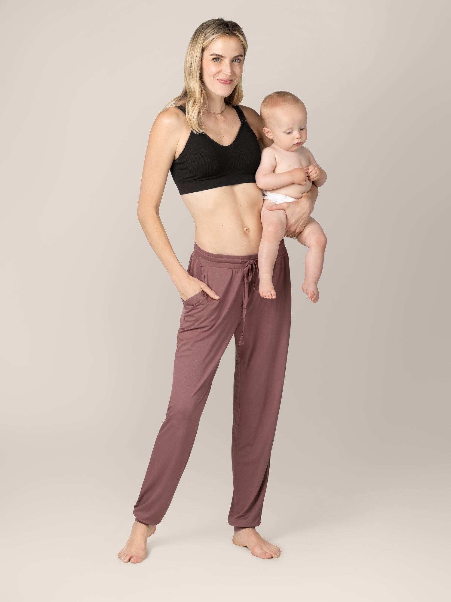 Mia Maternity & Nursing Lounge Bra | Black - Kidsy