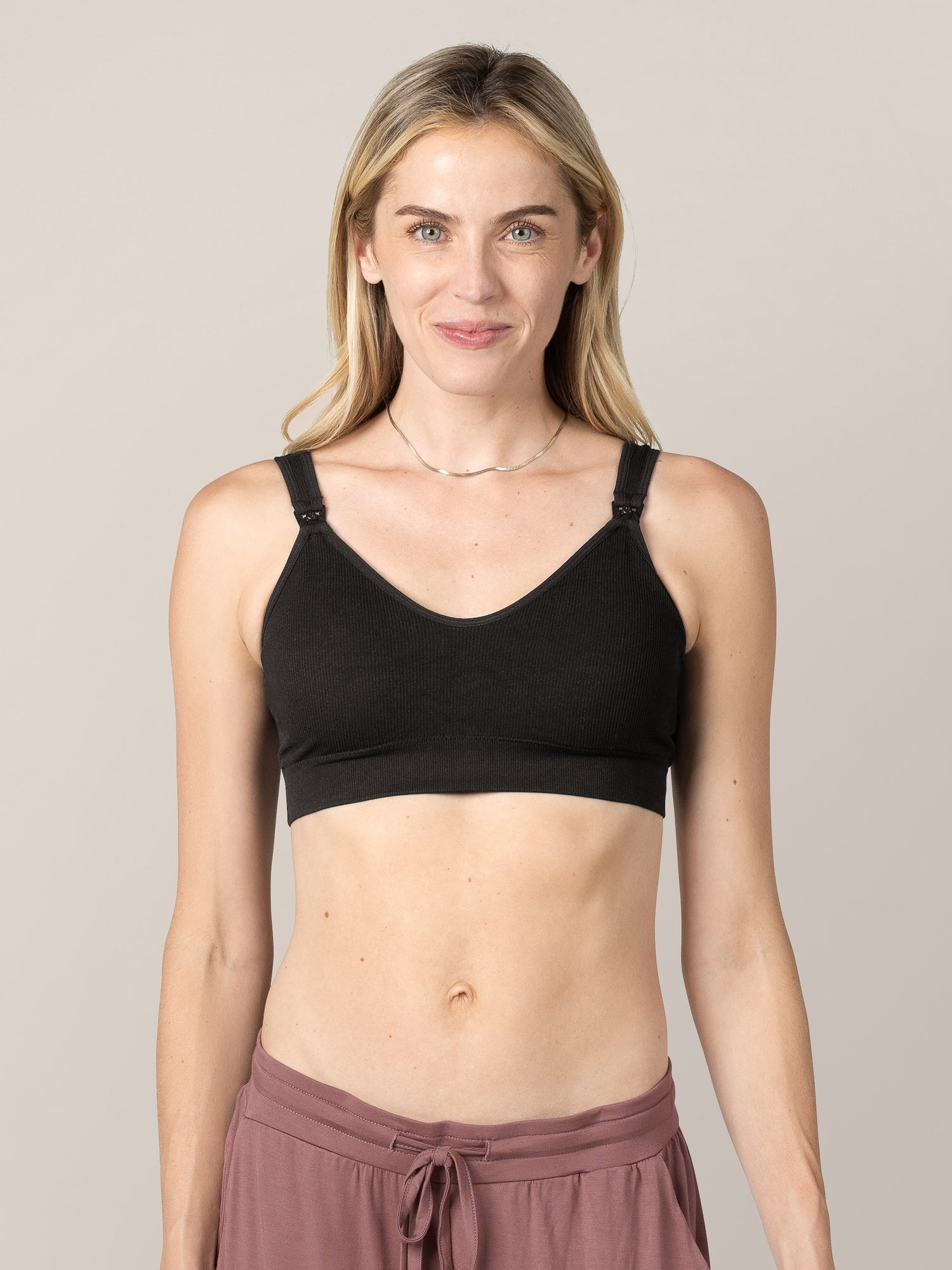Mia Maternity & Nursing Lounge Bra | Black - Kidsy