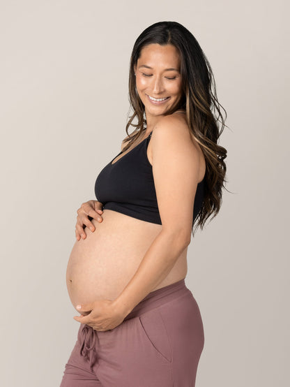 Mia Maternity & Nursing Lounge Bra | Black - Kidsy