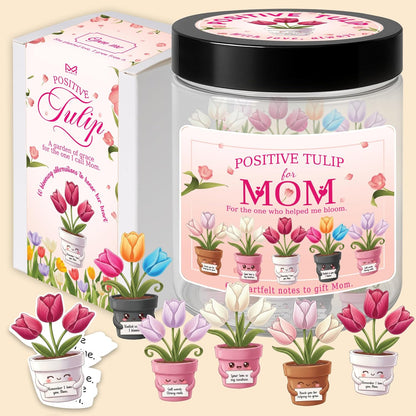 Miarita Positive Tulip Affirmation Jar with 60 Affirmation Cards - Kidsy